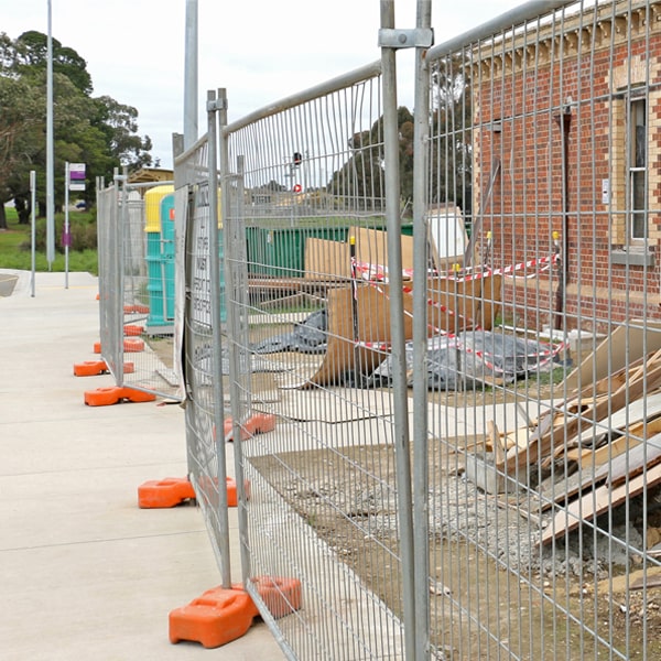 what's the process for arranging the pickup of the temporary fence after my job or even is over